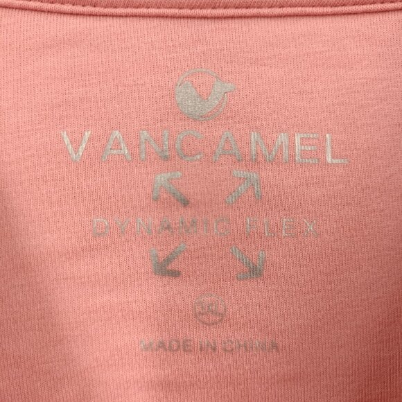 Van Camel Men's Peach Cotton Flex Polo Shirt 1/4 Zip 3XL LUX  Breathable Casual - Picture 4 of 7